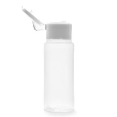 画像1: プラスチック容器 50mL LDPE 半透明 やわらか スクイズボトル【ヒンジキャップ：ホワイト】【100個/ロット 送料無料】