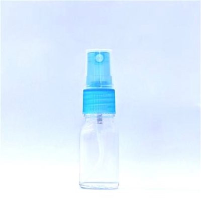 画像1: アロマ瓶 10mL 透明【スプレー色：スカイブルー】