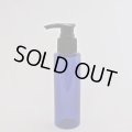ポンプボトル 100mL ストレートボトル【ボトル部：コバルト・ポンプ部：ブラック】【30個入り/ロット 送料無料】
