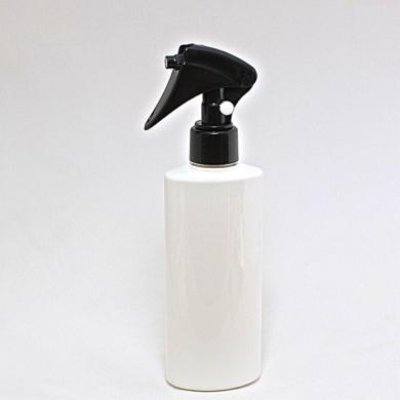 画像1: ミニトリガースプレー 200mL PET [ ボトル：遮光白(オーバル) ／トリガー：ブラック(プッシュロック白) ]