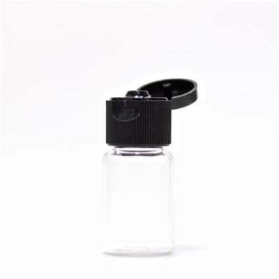 画像1: プラスチック容器 10mL【ヒンジキャップ：ブラック】