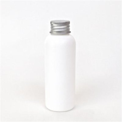 画像1: プラスチック容器 100mL PE ホワイト【アルミキャップ】