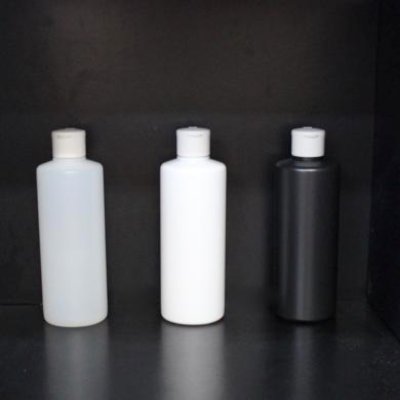 画像4: プラスチック容器 300ml PE ストレートボトル [ ボトル：ホワイト ／ ヒンジキャップ：ホワイト ]