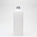 画像1: プラスチック容器 500ml PE ストレートボトル [ ボトル：ホワイト ／ キャップ：アルミニウム ] (1)
