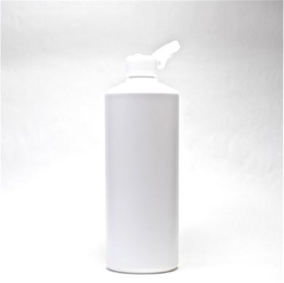 画像1: プラスチック容器 500mL ホワイト【ヒンジキャップ（白）】