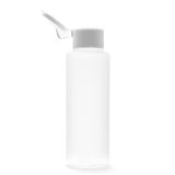 画像: プラスチック容器 100mL LDPE 半透明 やわらか スクイズボトル【ヒンジキャップ：ホワイト】【450個/ロット 送料無料】