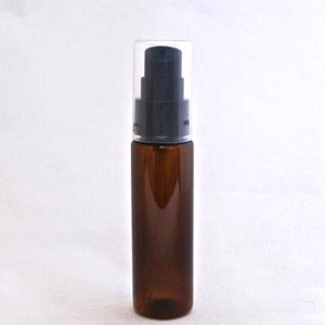 画像: ブラックポンプボトル 30mL アンバー（茶褐色）