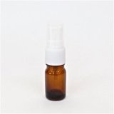 画像: ガラス瓶スプレー 5mL アンバー（茶褐色）【スプレー：ホワイト】