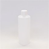 画像: プラスチック容器 300ml PE ストレートボトル [ ボトル：半透明 ／ スクリューキャップ：ホワイト ／ 中栓 ]