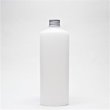 画像1: プラスチック容器 500ml PE ストレートボトル [ ボトル：ホワイト ／ キャップ：アルミニウム ]