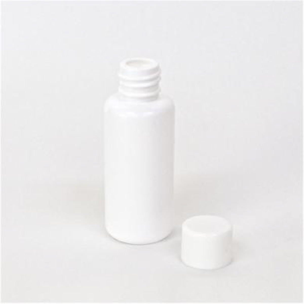 画像2: プラスチック容器 30mL PE ホワイト [ スクリューキャップ：ホワイト ]