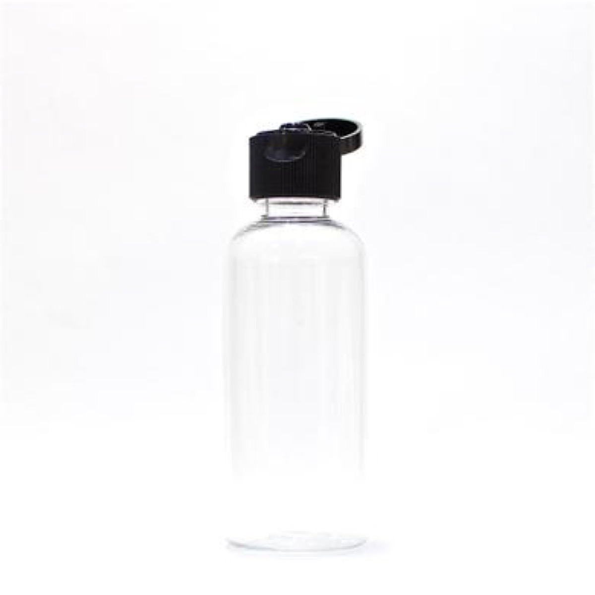 画像1: プラスチック容器 50mL【ヒンジキャップ：ブラック】