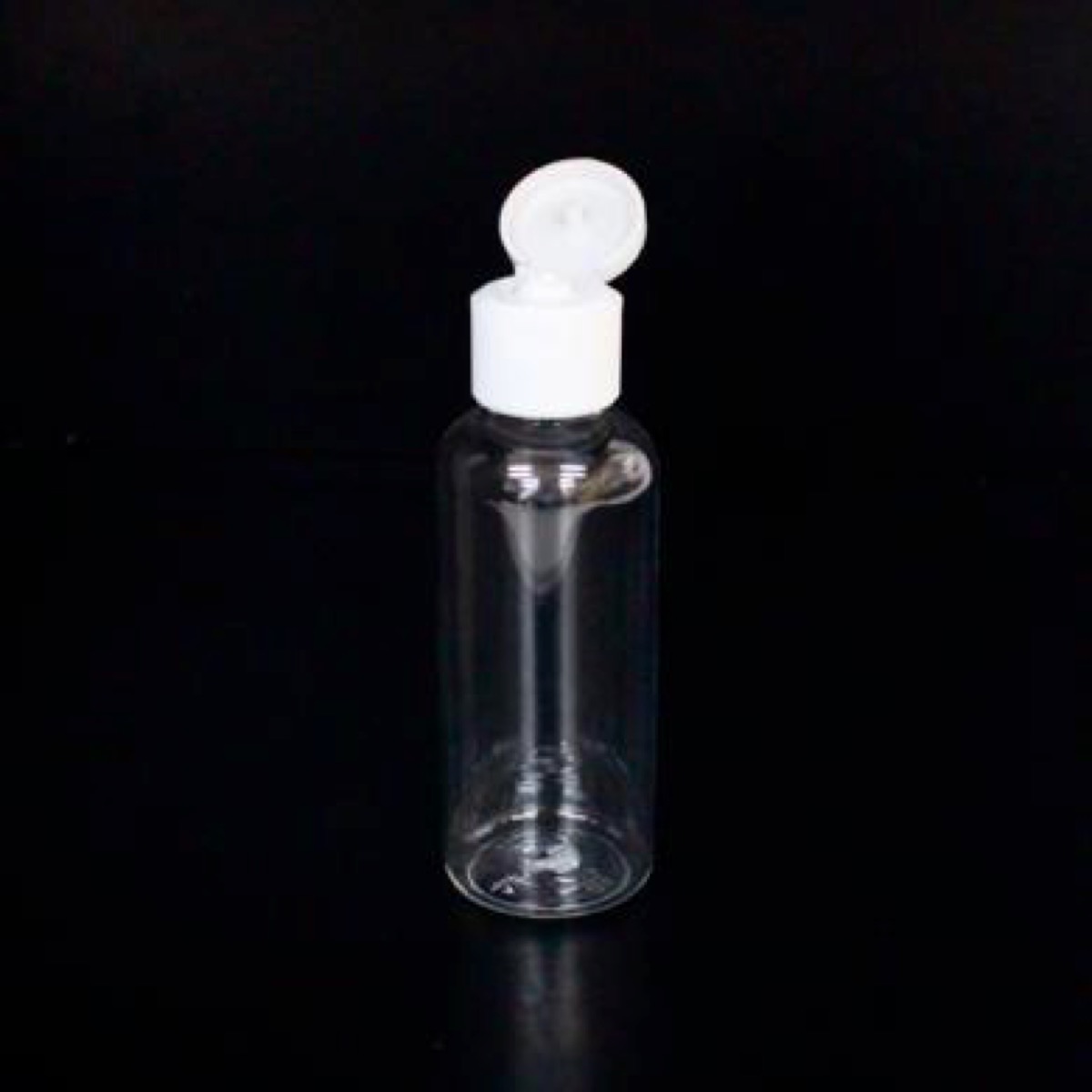 画像1: プラスチック容器 50mL【ヒンジキャップ：ホワイト】