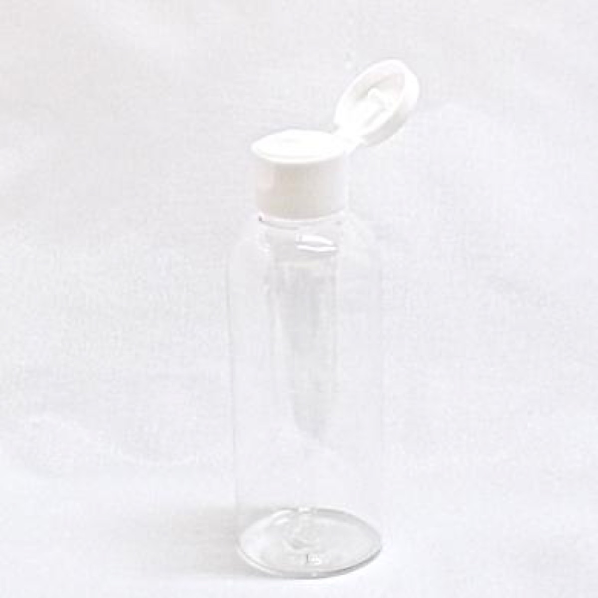 画像1: プラスチック容器 100mL【ヒンジキャプ：ホワイト】