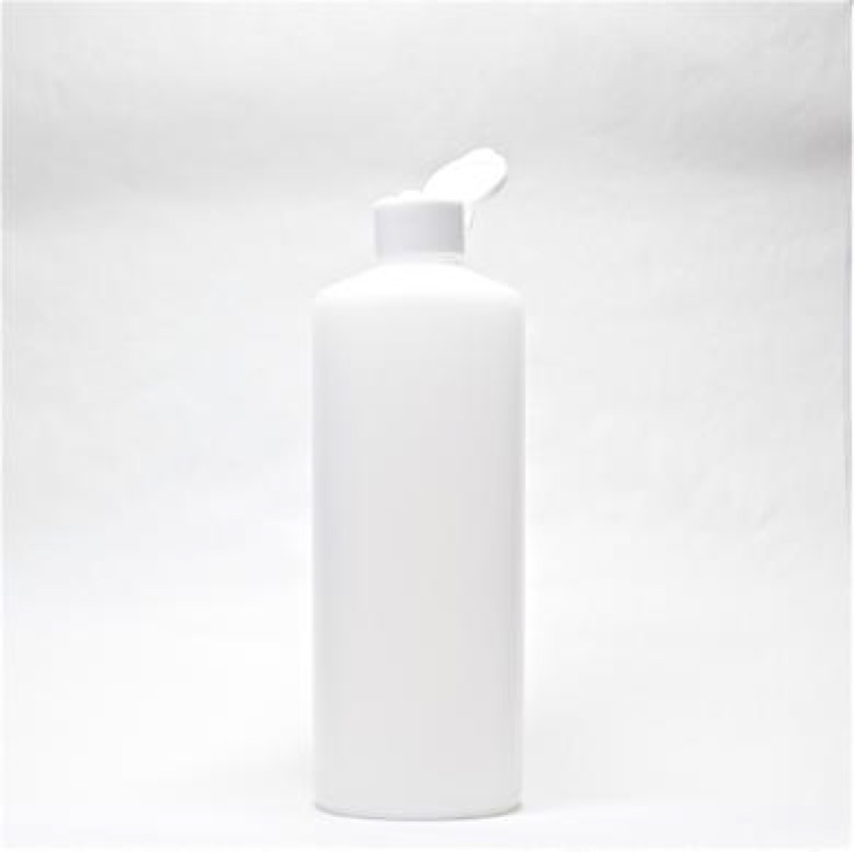 画像1: プラスチック容器 500mL 半透明【ヒンジキャップ（白）】